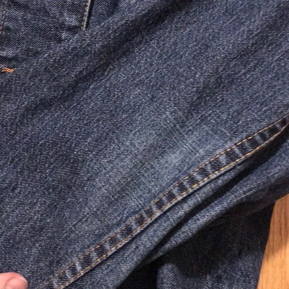 Vintage barn jean jacket macrame bead trim silver heart buttons 3/4 sleeve EUC - Picture 6 of 11